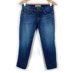 J Brand Colette Capri Jeans Murphy Dark Blue Low Rise Cropped Ankle Stretch 28